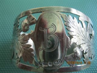 Antique English Ladies Sterling Silver Cuff Bracelet