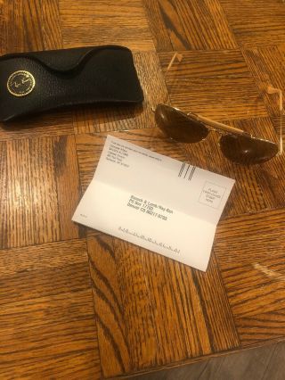 Ray - Ban Vintage " The General " 1937 - 1987 B&l 50th Anniversary Gold Aviator