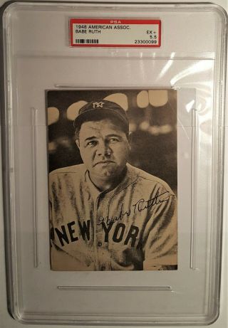 1948 American Association Babe Ruth (hof) Psa 5.  5 Ex,  Rare,  Pop 1,  Only 4 Higher