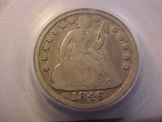 1846 Seated Liberty Dime Key Date Pcgs Fine 12 Rare 31,  300 Minted Rare Coin