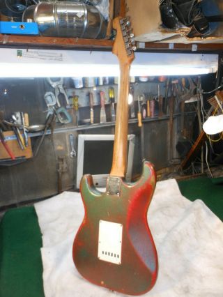 1960 Vintage Fender Stratocaster Guitar Slab Board Clay Dots All Parts 6