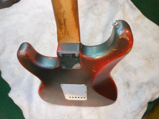 1960 Vintage Fender Stratocaster Guitar Slab Board Clay Dots All Parts 7