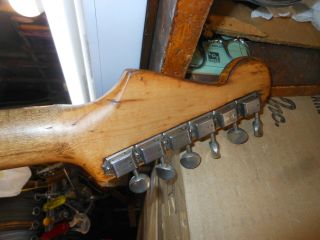 1960 Vintage Fender Stratocaster Guitar Slab Board Clay Dots All Parts 8