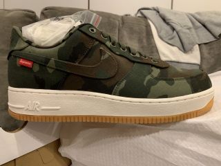 2012 Ds X Supreme Nike Air Force 1 Low " Camo " - Size 10.  5 Rare