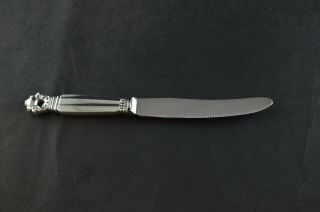 Georg Jensen Acorn Sterling Silver Handle Fruit Knife Serrated Blade 2