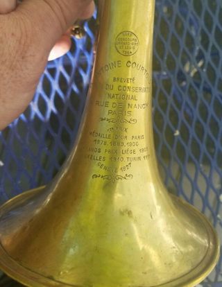 Vintage Courtois,  " Brevete " Trumpet,  Made In Paris