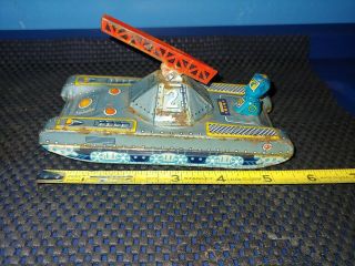 Vintage Linemar Robot Missile Launcher Tank Tin Friction Toy