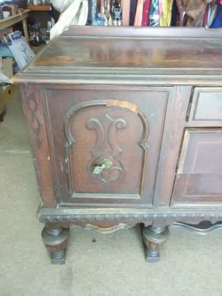 Old Vintage Side Board/ Hutch/ Buffet Style Table 3