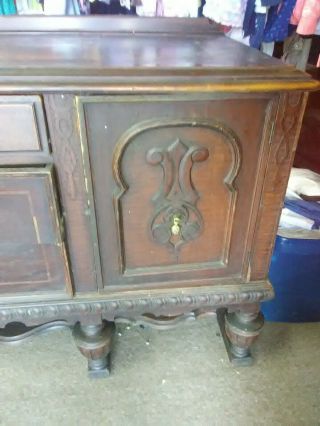 Old Vintage Side Board/ Hutch/ Buffet Style Table 5