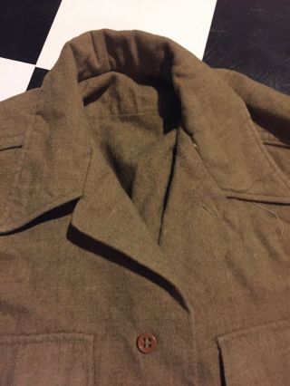 WW2 US Army EM Wool Khaki Shirt WWII 3