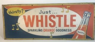 Vintage 1950 ' s Whistle Orange Soda Pop Gas Station 30 