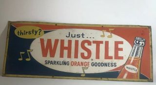 Vintage 1950 ' s Whistle Orange Soda Pop Gas Station 30 