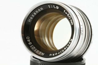 " Rare " Konishiroku Hexanon 50mm F1.  9 Leica Ltm39 " - " From Jp 3121