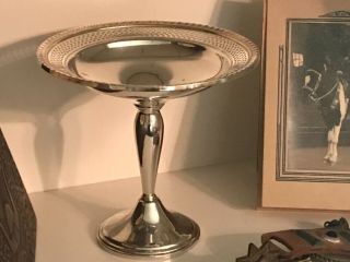 Estate El - Sil - Co Sterling Silver Reticulated Compote Not Scrap 253 Grams