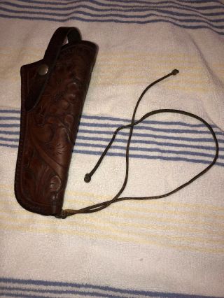 George Lawrence Vintage Leather Revolver Holster And Gun Belt