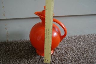 Vintage Fiesta Carafe Pitcher Orange/Red 10 