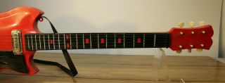 Vintage 60 ' s Toy Electric Guitar Italy Gibson ES double cut Bontempi 19.  5 