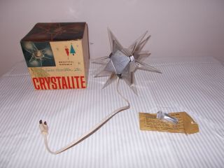 Vintage Crystalite Star Lucite Lighted Christmas Tree Topper