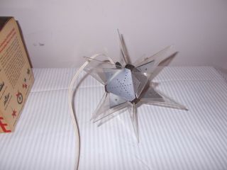 Vintage Crystalite Star Lucite Lighted Christmas Tree Topper 3