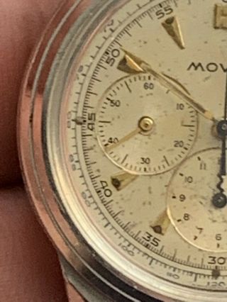 Vintage Movado Steel Chronograph m95 95M Sub Sea 19038 Borgel Case 8