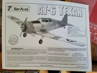 TOP FLITE AT - 6 TEXAN ARF RARE OUT OF PRODUCTION 4
