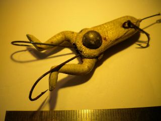 ANTIQUE - C.  1909 - RHODES - MECHCANICAL FROG - - FISHING LURE 3