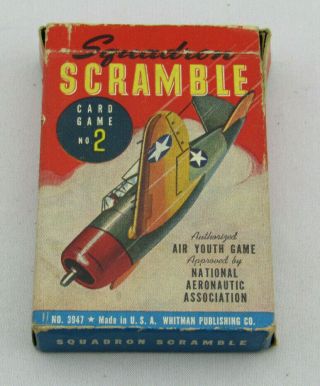 Vintage Wwii 1942 Sqaudron Scramble Card Game No 2 Plane Identification Complete