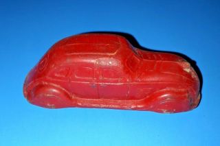 Vintage Red Rubber Police Car By The Sun Rubber Company