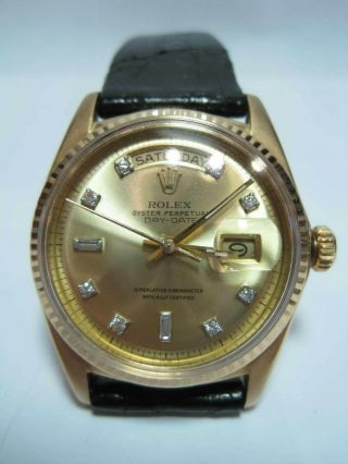 Vintage 1969 Rolex Day - Date 18k Yellow Gold Model 1803