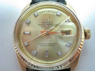 VINTAGE 1969 ROLEX DAY - DATE 18K YELLOW GOLD MODEL 1803 2