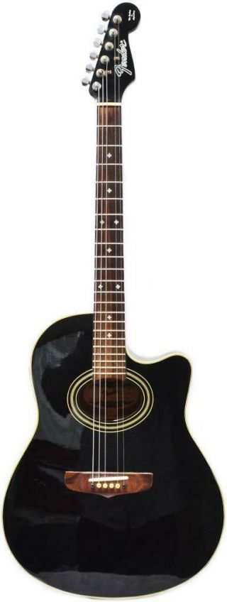 Fender California Series Montara Vintage Black Acoustic Electric Guitar Korea
