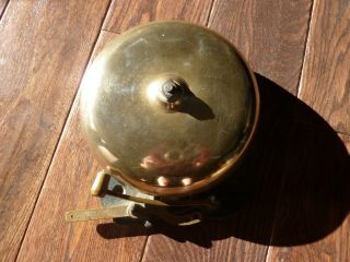 Vintage Boxing Ring Bell Cast Iron Base Brass Bell Measures 8 