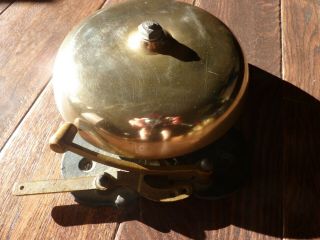 Vintage Boxing Ring Bell Cast Iron Base Brass Bell Measures 8 