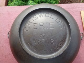 Early Antique Cast Iron Griswold 