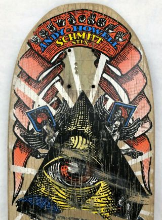 OG vtg 1988 SHMITT STIX Andy Howell Pro Model Skateboard Deck RARE 3