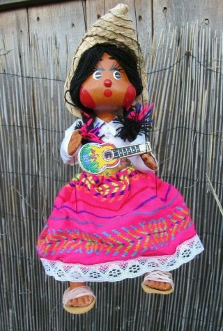 Vintage Marionette String Puppet Mexican Spanish Senorita Mexico