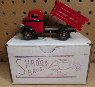 Shrock Brothers 1:43 1936 Studebaker Coe Stake Dump Sn P33 Truck Red Mib Rare