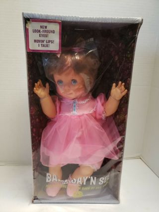 Mattel Vintage 1966 Baby Say ‘n See Talking Eye/lip Moving Doll Rare Nip