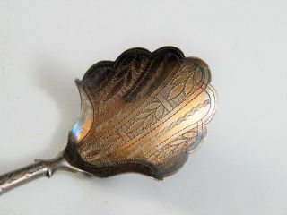 Antique English Sterling Silver Tea Caddy Spoon John Turner Birmingham 1787 - 1812 7