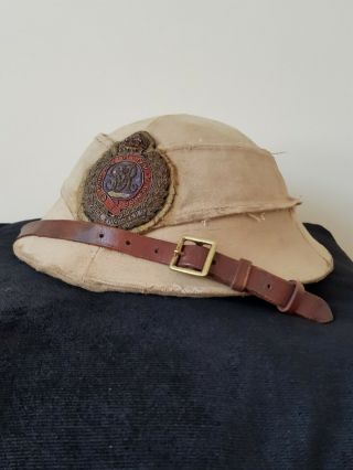 Ww1 Rare British,  Early Brodie Helmet With Cover,  1916.  Royal Engineers Raw Edge