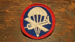 Rare Wwii Vintage Airborne Paraglider Enlisted Cap Patch French Theater Made