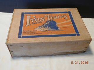 Antique 1930 Ives Set No.  573 Knickerbocker Train Set Empty Box Only Vgc