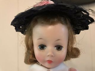 Vintage Madame Alexander CISSETTE Doll Tagged Pink Striped Daydress with Hat 2