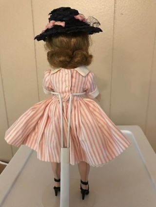 Vintage Madame Alexander CISSETTE Doll Tagged Pink Striped Daydress with Hat 4