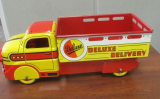 Vintage MARX DELUXE DELIVERY TRUCK PRESSED STEEL Near w/ORIGINAL BOX 2
