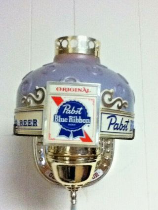 Pabst Beer Sign Vintage Lghted Wall Sconce Motion Spinning Bubbling Bar Light H7