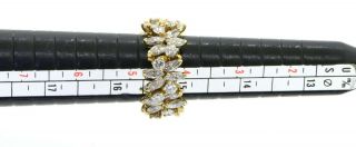 Designer vintage 18K gold 5.  0CT VS Marquise diamond floral eternity band ring 6