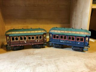 Marklin Passenger Cars With 3 Passengers German Vintage Antique