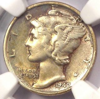 1942/1 Mercury Dime 10c - Certified Ngc Xf40 - Rare Overdate Variety Coin