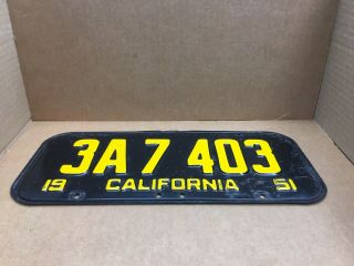 RARE PAIR 1951 DMV CLEAR (CALIFORNIA) 3A7403 LICENSE PLATE - VINTAGE - 6